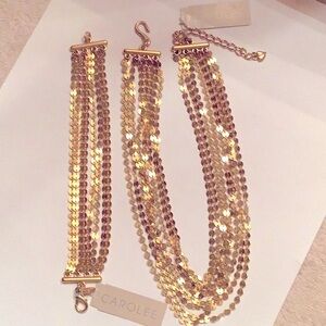New CAROLEE Set with tags. Matt/brushed Gold tone